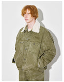 Denimyth Vintage-Style American Denim Jacket with Fleece Collar