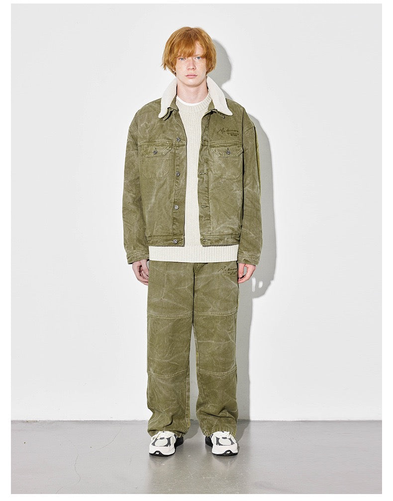 Denimyth Vintage-Style American Denim Jacket with Fleece Collar