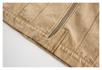 Denimyth Vintage Embroidered Distressed Workwear Western Cowboy Jacket