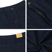 Denimyth American Vintage Casual Versatile Raw Denim Curved-Leg Jeans