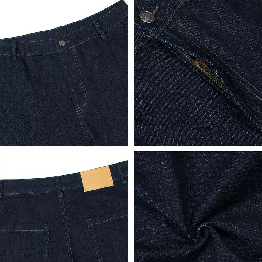 Denimyth American Vintage Casual Versatile Raw Denim Curved-Leg Jeans