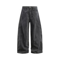 Denimyth American Vintage Casual Versatile Raw Denim Curved-Leg Jeans