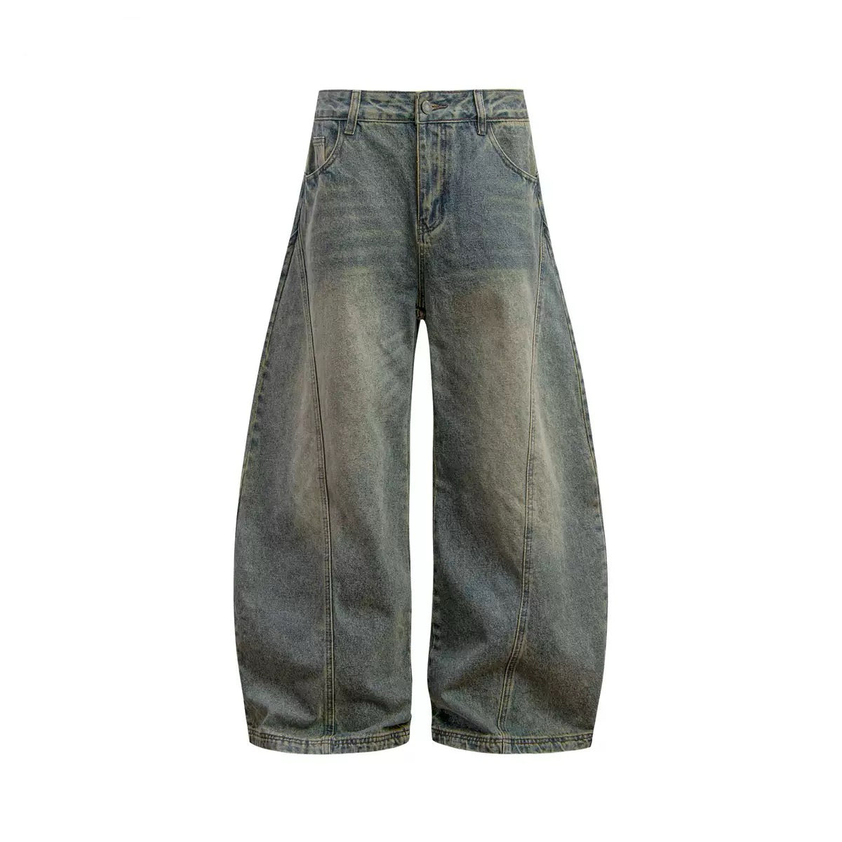 Denimyth American Vintage Casual Versatile Raw Denim Curved-Leg Jeans