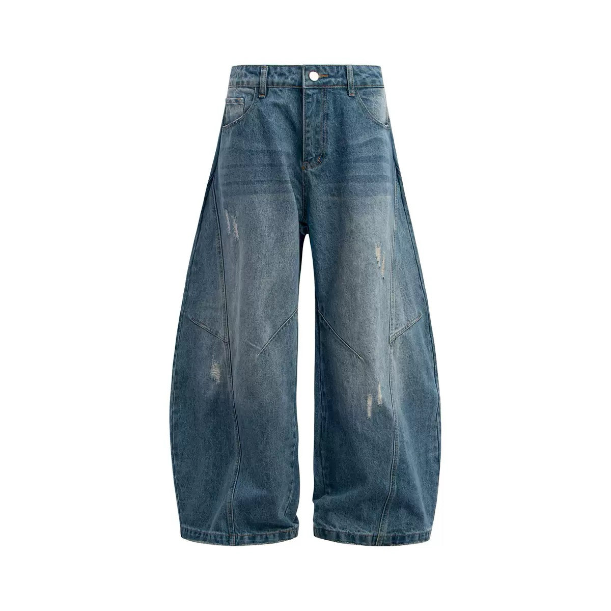 Denimyth American Vintage Casual Versatile Raw Denim Curved-Leg Jeans