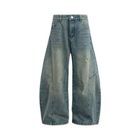 Denimyth American Vintage Casual Versatile Raw Denim Curved-Leg Jeans