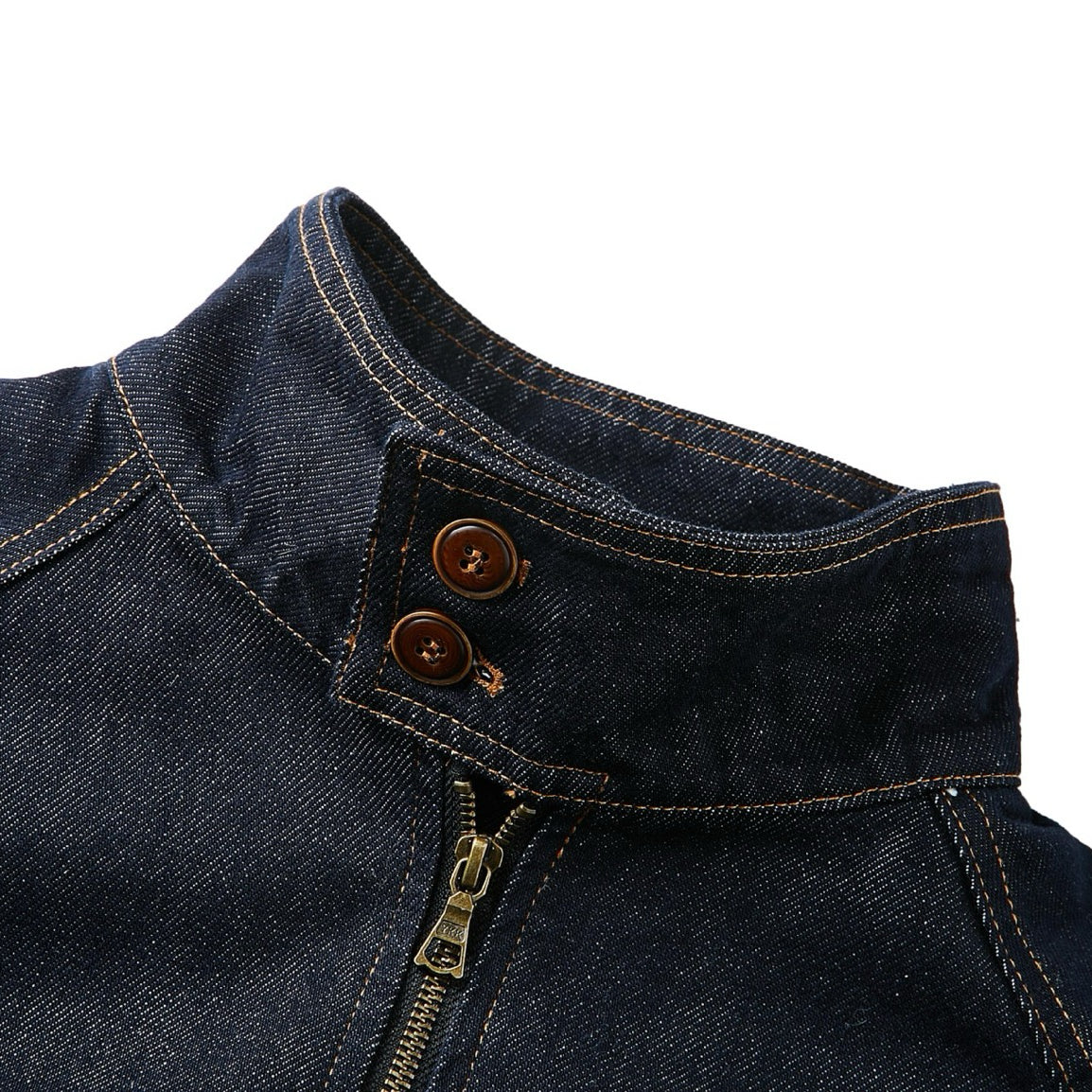 Denimyth Vintage American-Style Men's Raw Denim Zipper Harrington Jacket