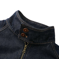 Denimyth Vintage American-Style Men's Raw Denim Zipper Harrington Jacket