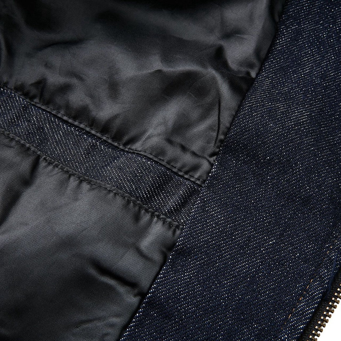 Denimyth Vintage American-Style Men's Raw Denim Zipper Harrington Jacket