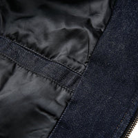 Denimyth Vintage American-Style Men's Raw Denim Zipper Harrington Jacket