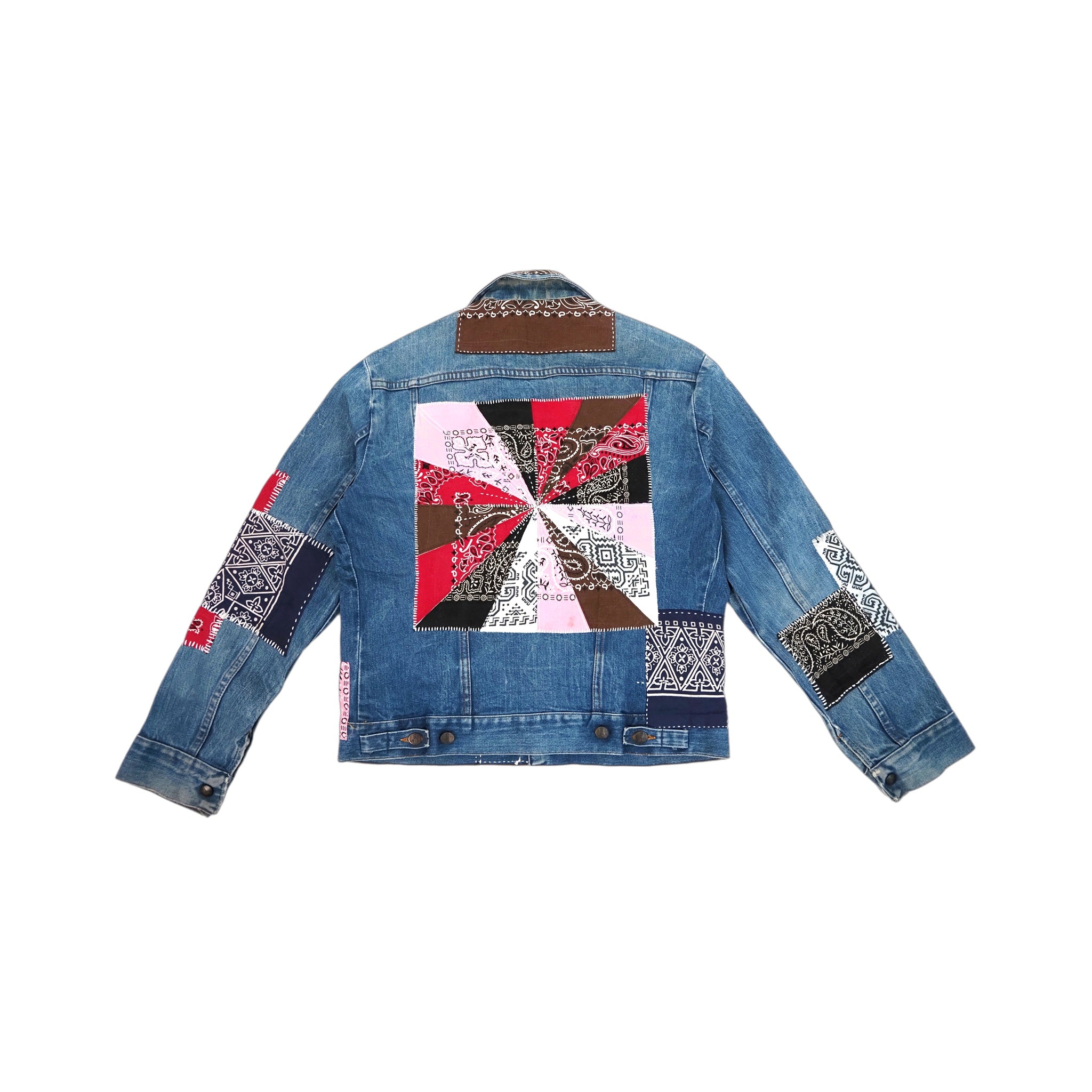 Bandana Mosaic Denim Jacket