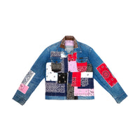 Bandana Mosaic Denim Jacket