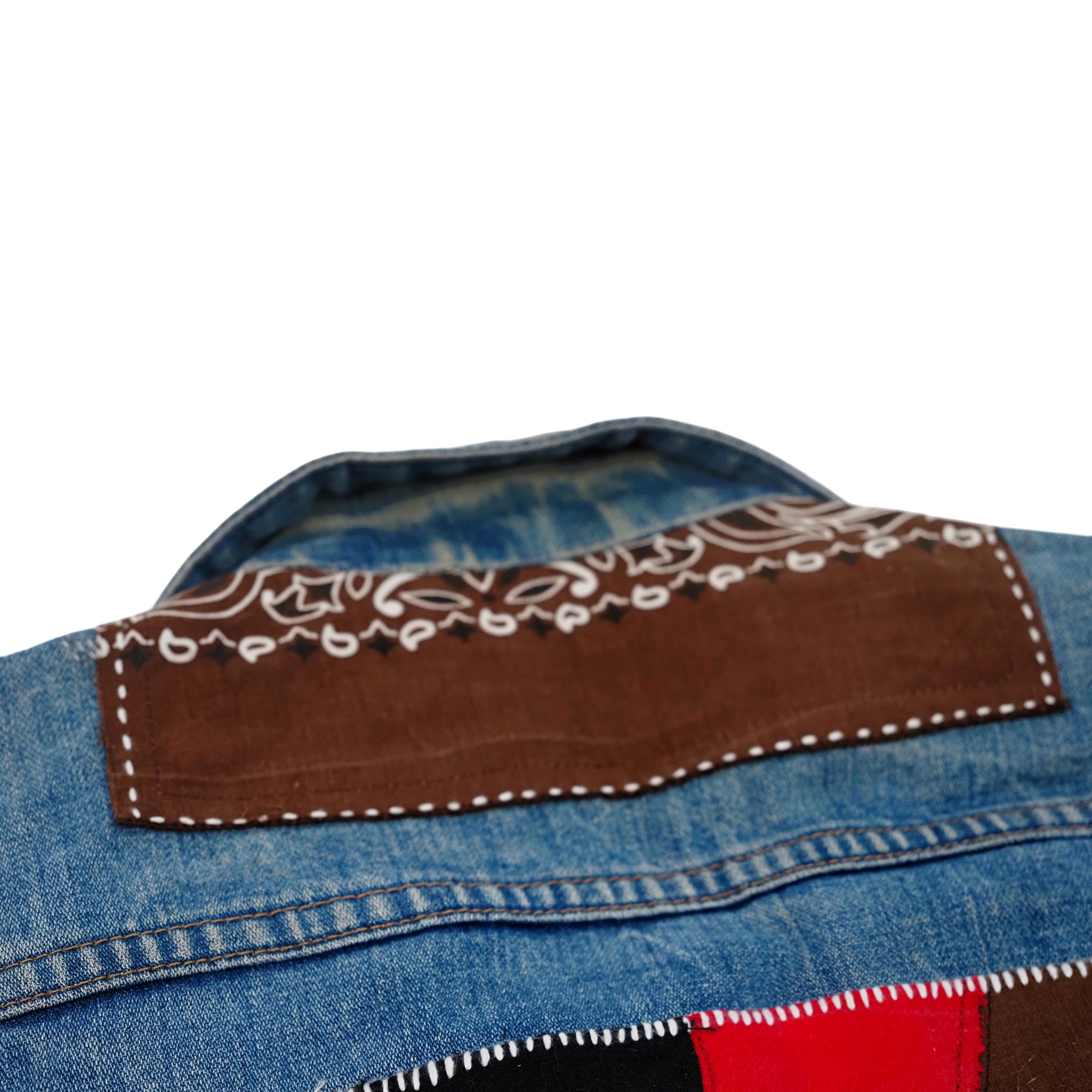 Bandana Mosaic Denim Jacket