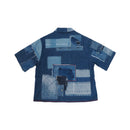designer custom Japanese patchwork denim shirt
