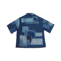 designer custom Japanese patchwork denim shirt