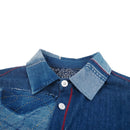 designer custom Japanese patchwork denim shirt