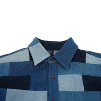 Brickwork Patchwork Denim Shirt
