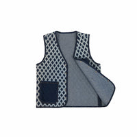 denim lattice vest