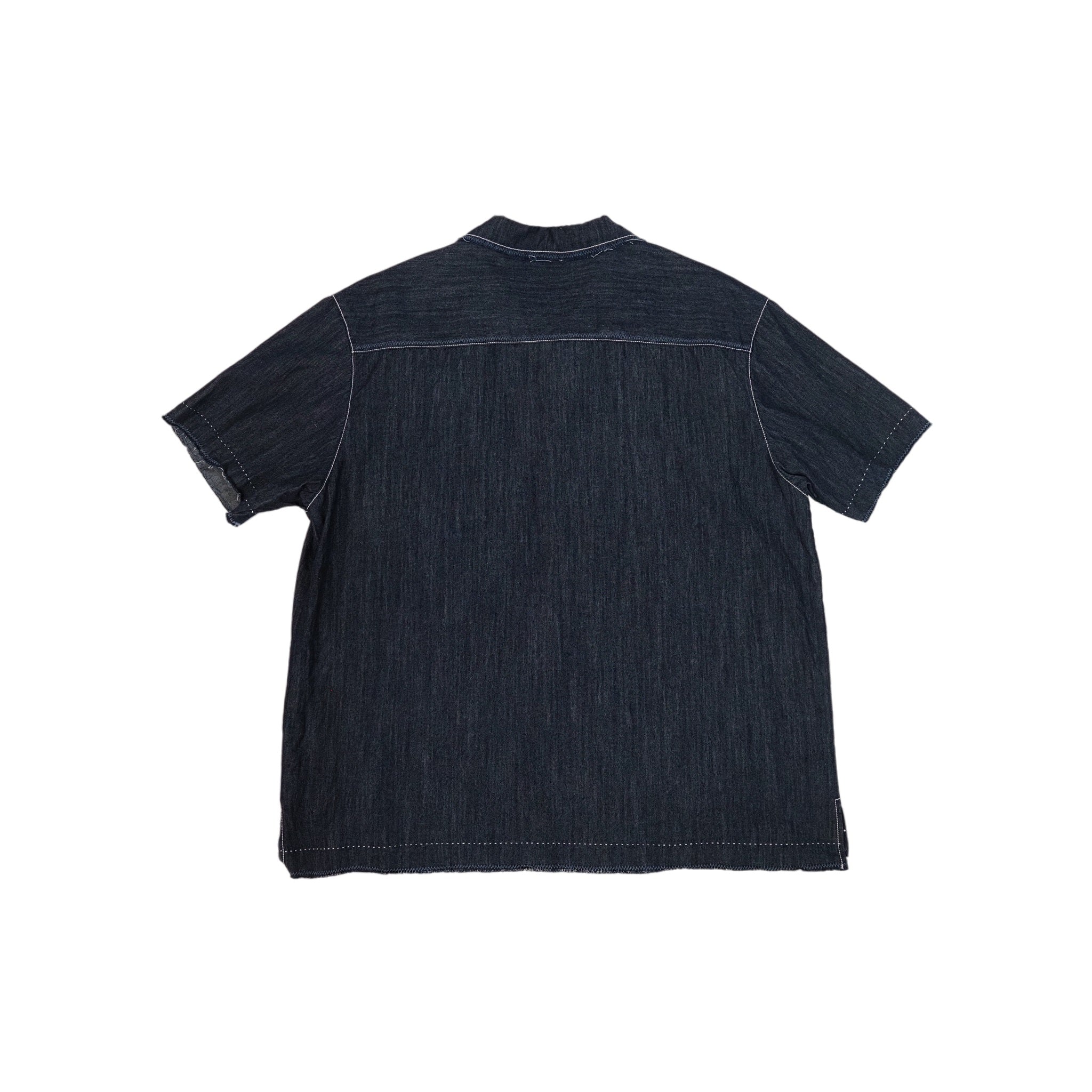 Denim Alphabet Patchwork Shirt