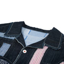 Denim Alphabet Patchwork Shirt