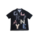 Denim Alphabet Patchwork Shirt