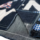 Denim Alphabet Patchwork Shirt