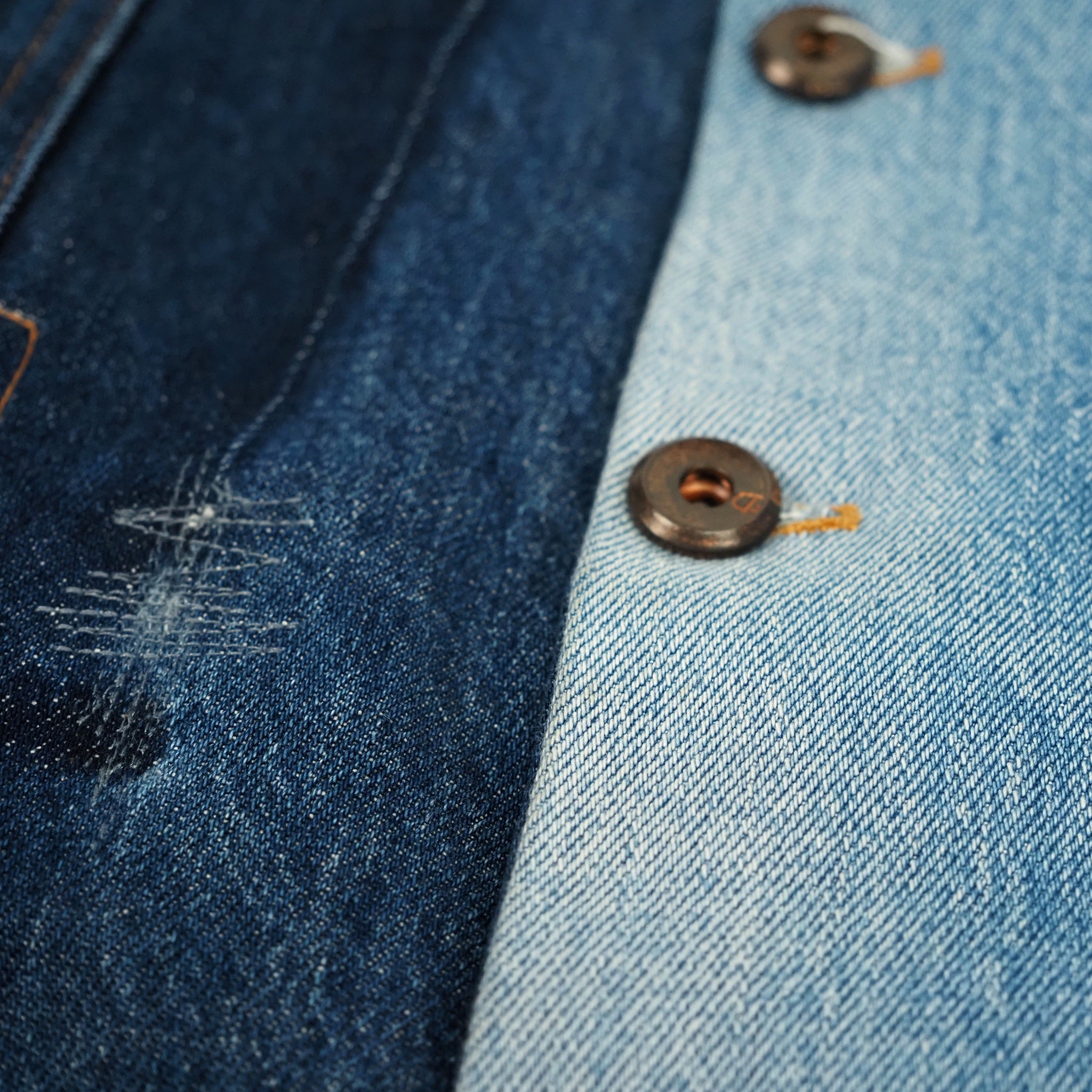 designer custom handcrafted waist-tie denim vest