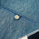 Designer custom handcrafted denim argyle vest