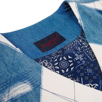 Designer custom handcrafted denim argyle vest