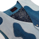 Denim Cloudform Patchwork Vest