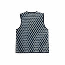denim lattice vest