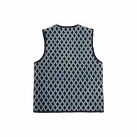 denim lattice vest