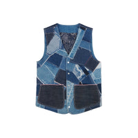 Denim Mosaic Patchwork Vest