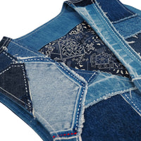 Denim Mosaic Patchwork Vest