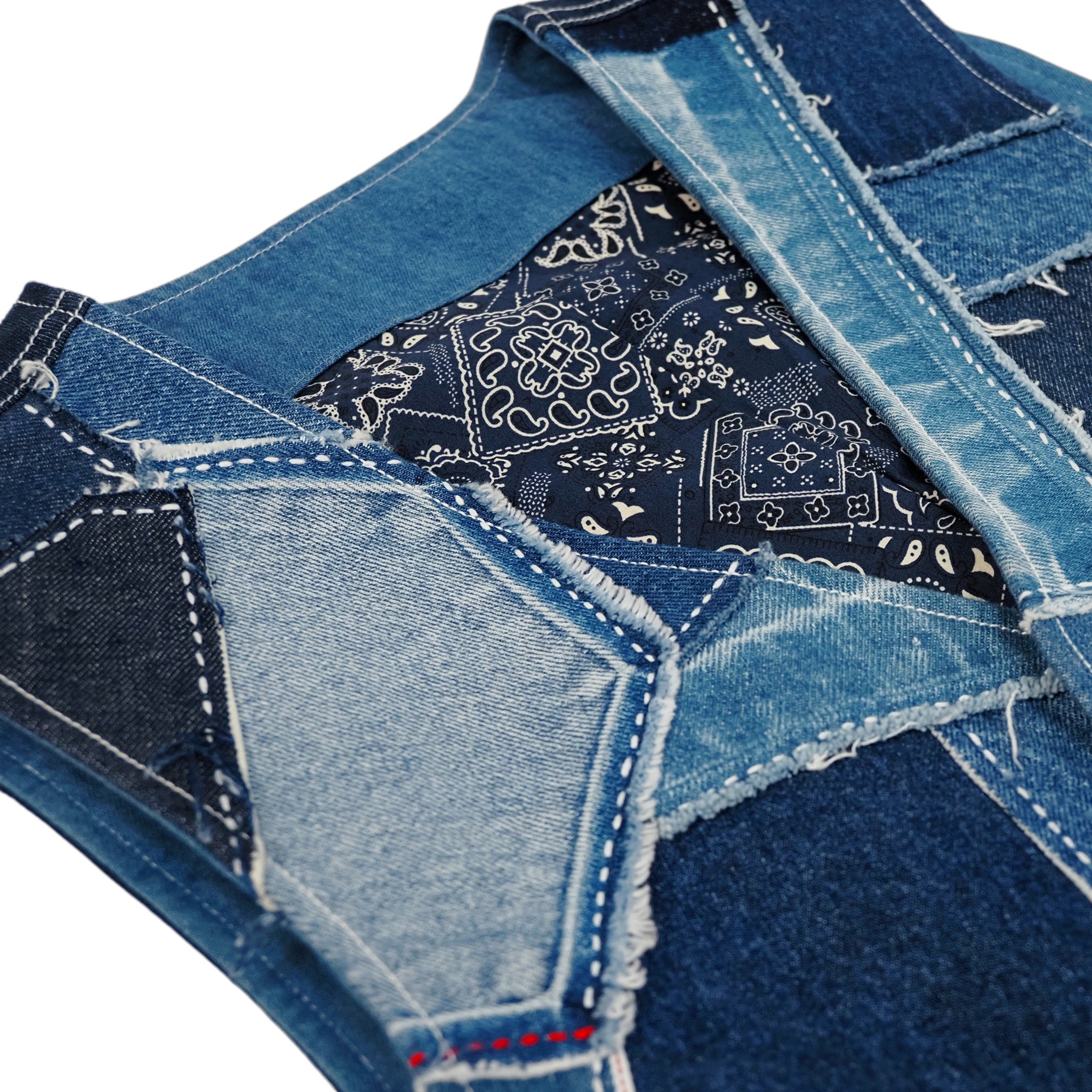 Denim Mosaic Patchwork Vest