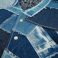 Denim Mosaic Patchwork Vest