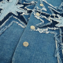 designer custom star denim vest