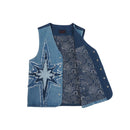 designer custom star denim vest