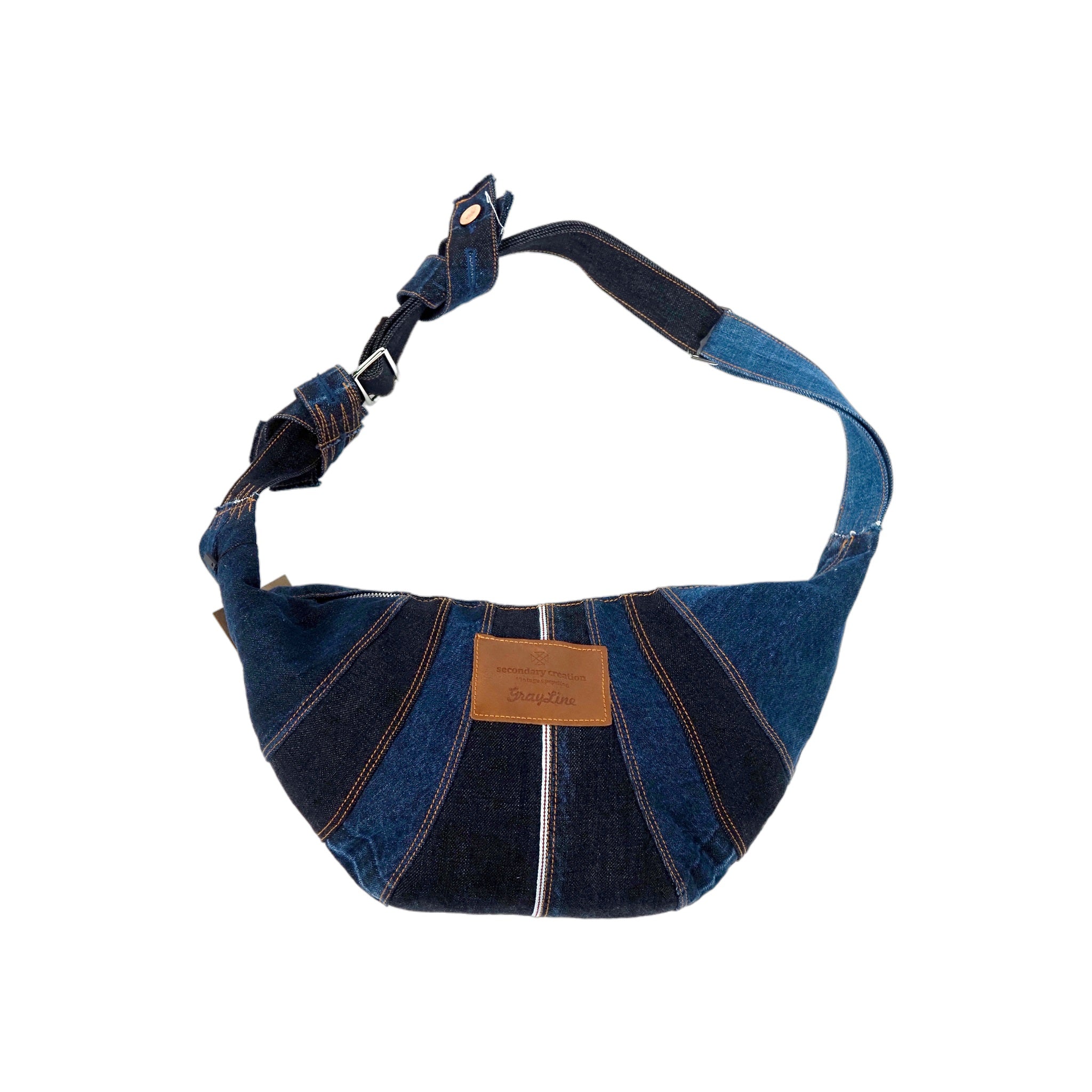 Denim Ray Sling | Designer Patchwork Denim Crossbody Bag