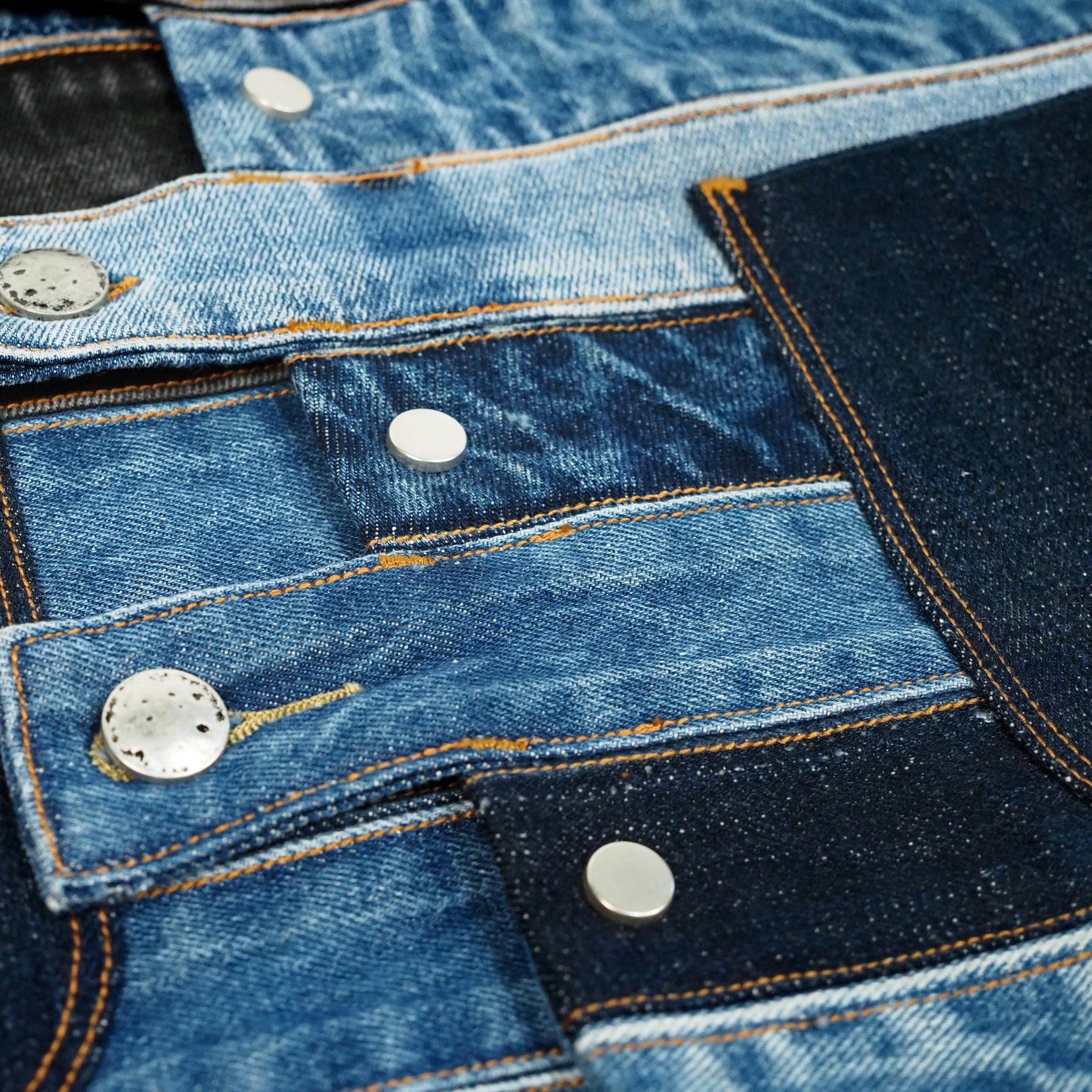 Unique Patchwork Denim Vest