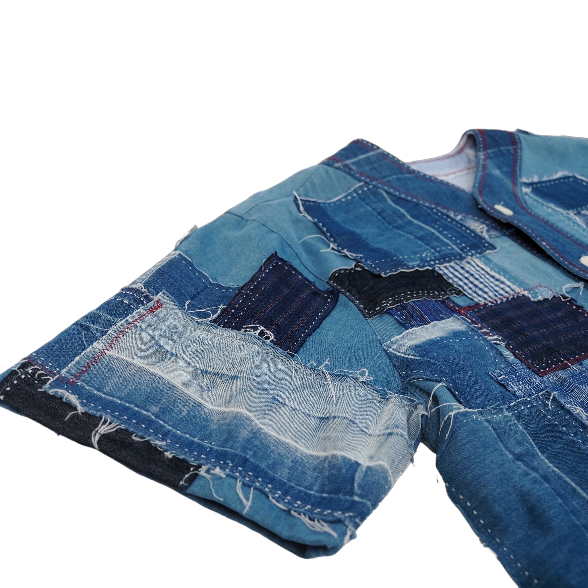 designer custom grid denim shirt