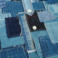 designer custom grid denim shirt