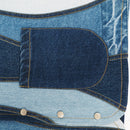 Denim Waveflow Patchwork Vest
