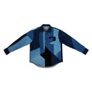 Geometric Patchwork Denim Shirt