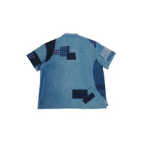 designer custom patchwork denim shirt