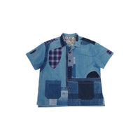 designer custom patchwork denim shirt