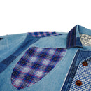 designer custom patchwork denim shirt