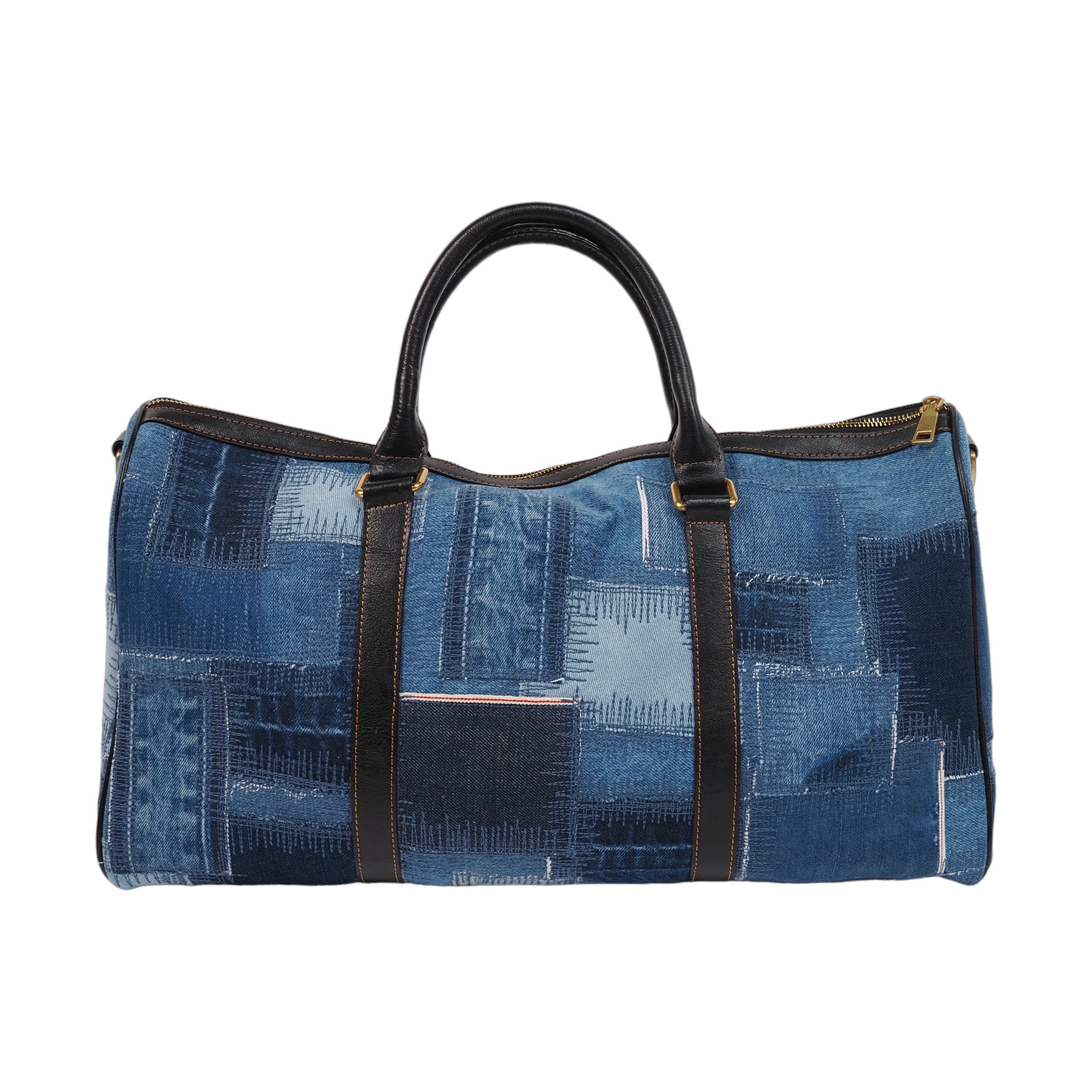 Indigo Mosaic Duffle | Designer Patchwork Denim Travel Bag