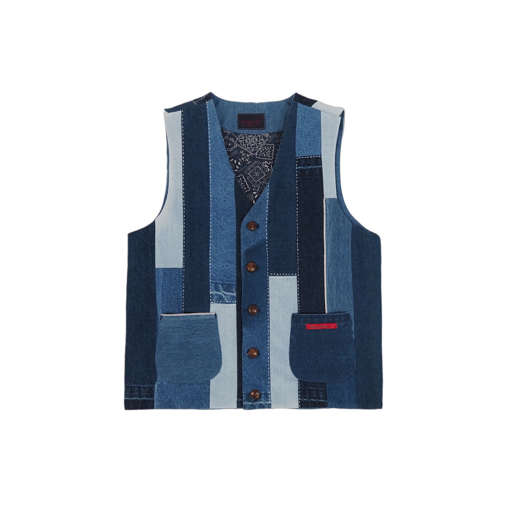 Indigo Stripes Vest