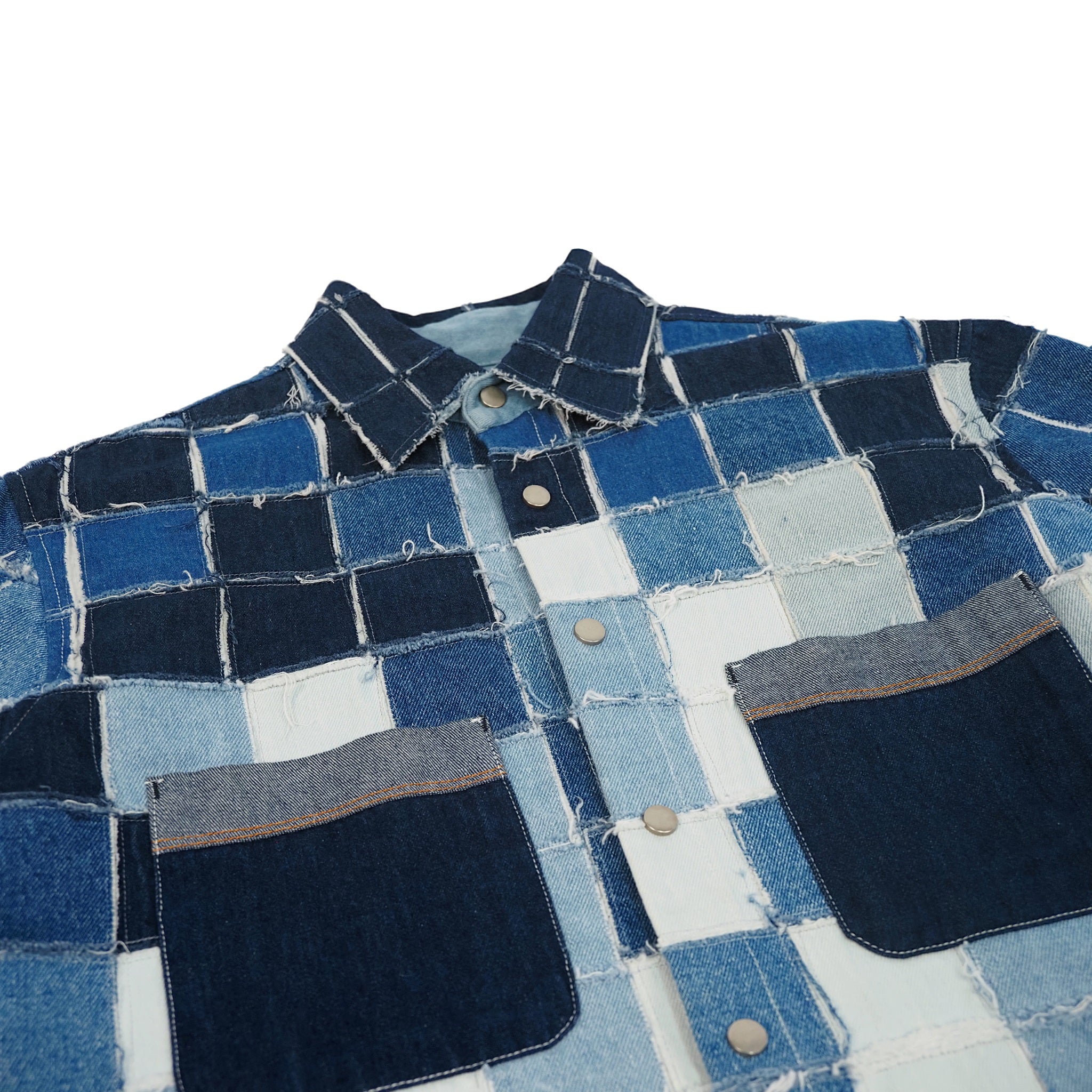 Pixel Patchwork Denim Shirt