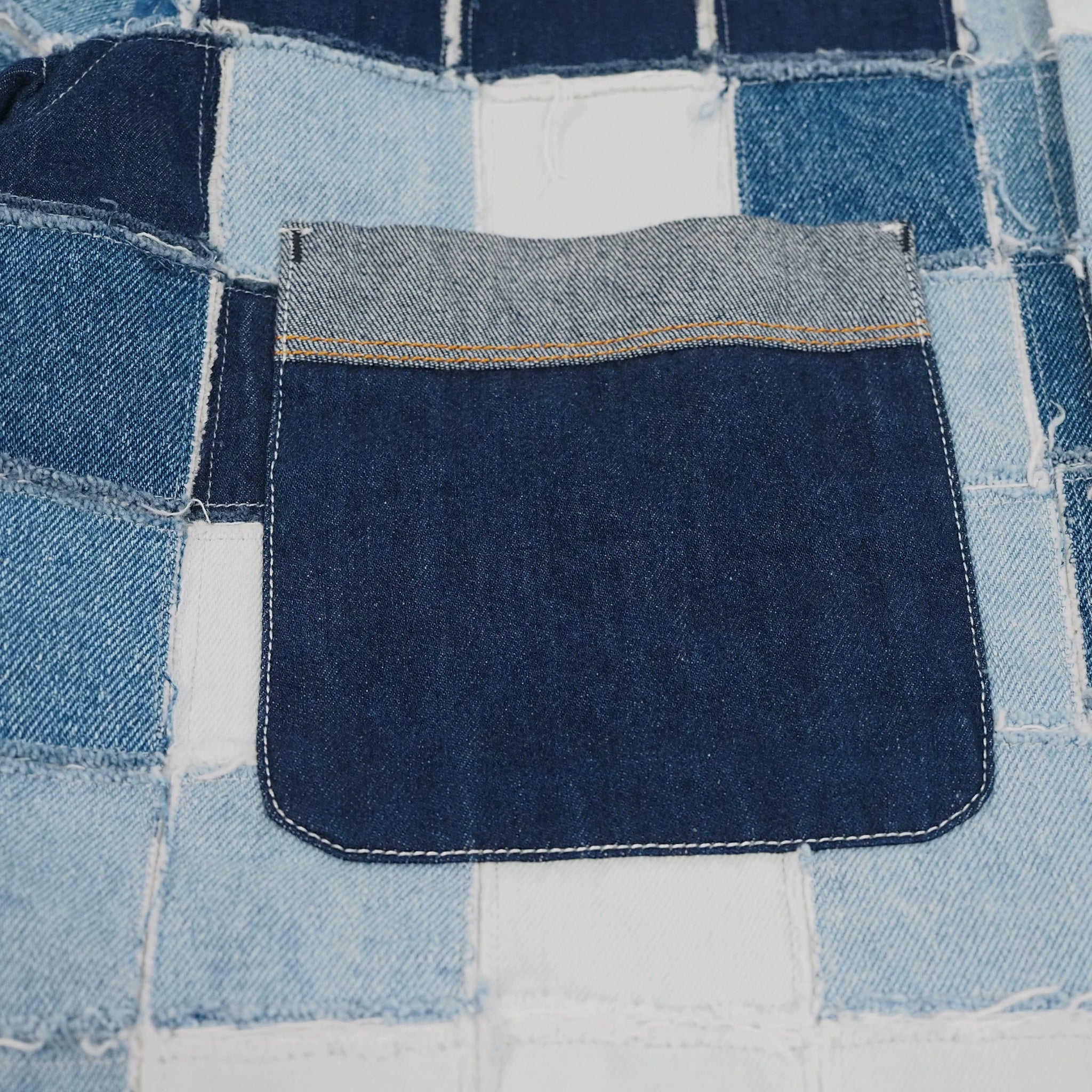 Pixel Patchwork Denim Shirt